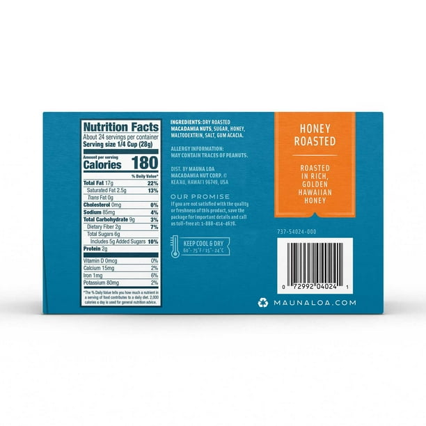 Mauna Loa Honey Roasted Macadamias 4 oz., 6 pk. - Samsclub.com