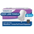 thumbnail image 1 of Marathon Centerpull Premium 1-Ply White Paper Towels, 6 rolls, 300 sheets/roll, 1 of 9