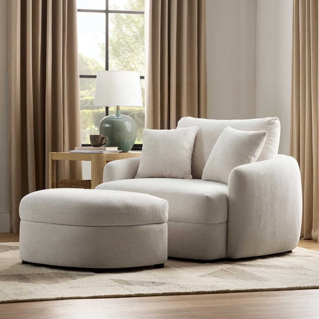 Member's Mark Oversized Cuddle Chair and Storage Ottoman