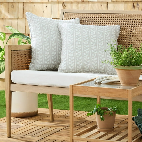 Martha Stewart Vineyard Vines Indoor/Outdoor Decorative Pillow, Set of 2, Choose Size