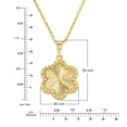 thumbnail image 5 of Diamond Cut Halo Flower Necklace in 14K Gold, 5 of 5
