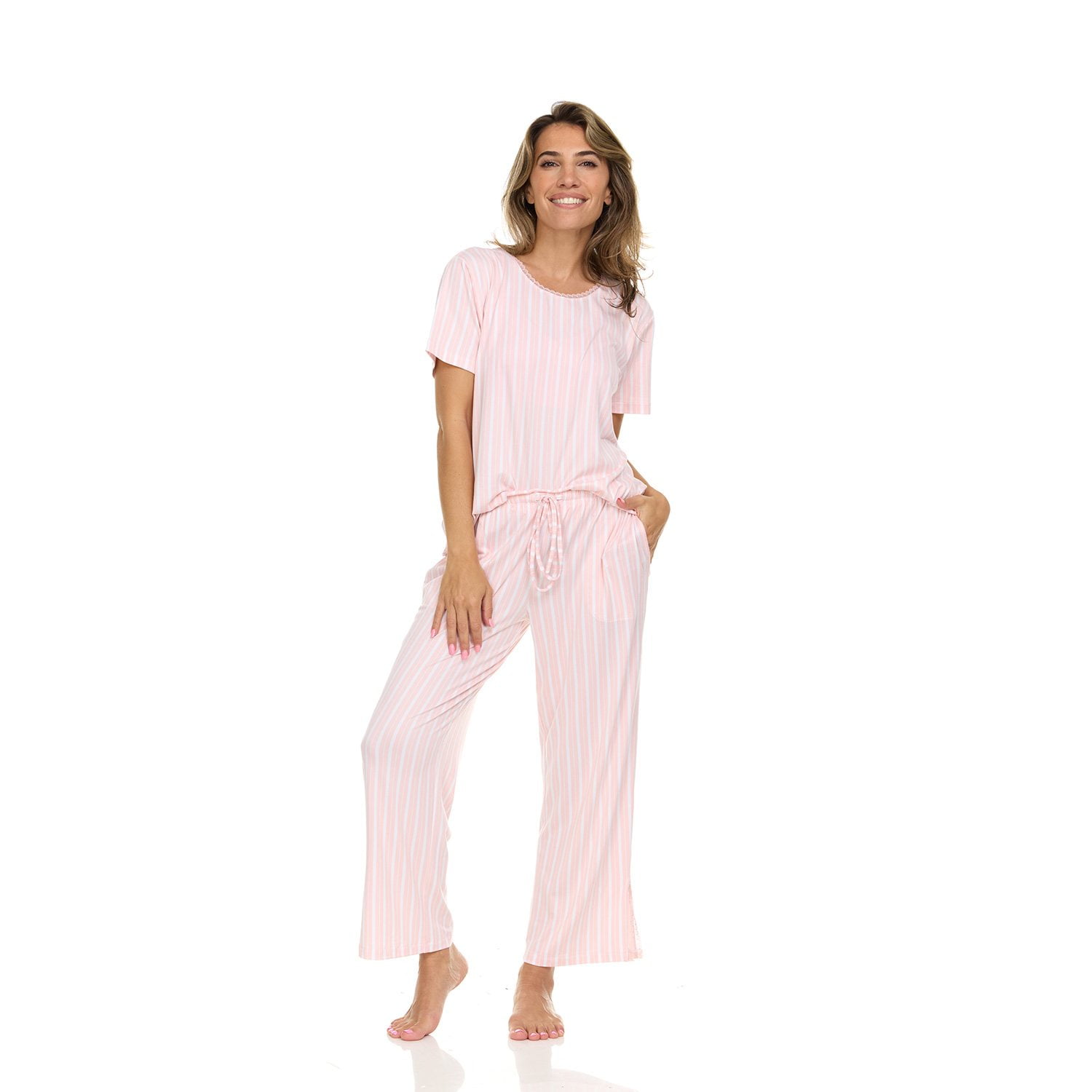 Flora Nikrooz 2-Piece Short Sleeve and Capri Pajama Set - Samsclub.com