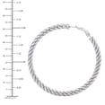 thumbnail image 5 of Italian Twisted Hoop Earrings in Sterling SIlver, 5 of 7