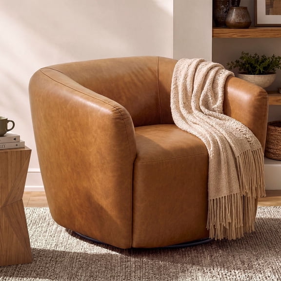 Cole & Rye Signature Square-Back Swivel Chair