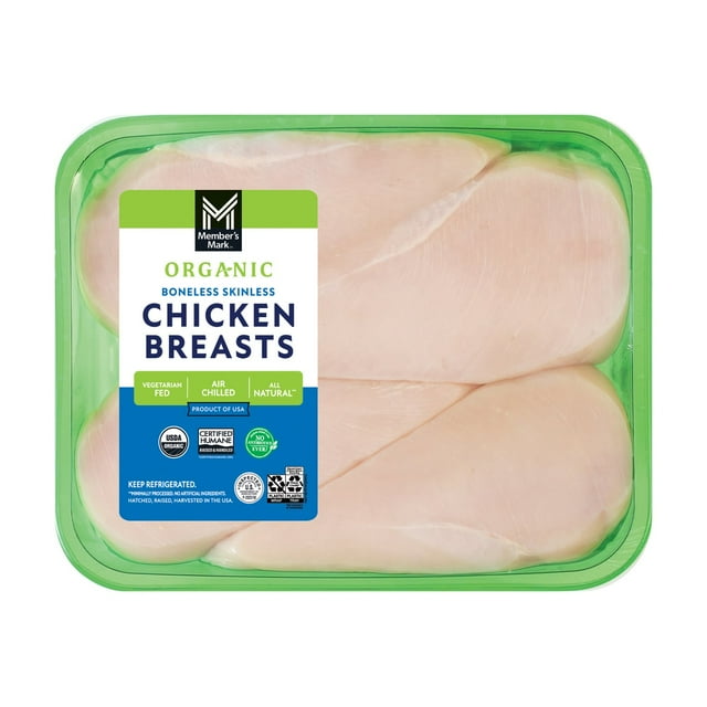 Member's Mark Organic Boneless and Skinless Chicken Breasts, priced per pound