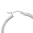 thumbnail image 3 of Diamond Cut Hoop Earrings in Sterling Silver, 3 of 6