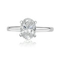 thumbnail image 1 of Lab Created Oval Cut Diamond Solitaire Ring in 18K Gold, 1 of 8