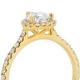 thumbnail image 4 of 1.45 CT. TW Pear Cut Natural Halo Diamond Ring in 18K Gold, 4 of 6