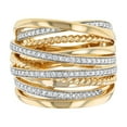 thumbnail image 1 of 0.55 CT. T.W. Multi-layer Criss-Cross Pavé Diamond Ring in 14K Gold, 1 of 7