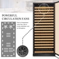 thumbnail image 11 of Lanbo 32 Inch 287 Bottle Dual Zone Wine Cooler Refrigerator, 11 of 16