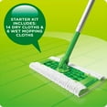 thumbnail image 3 of Swiffer Sweeper Dry + Wet Sweeping Kit 1 Sweeper, 14 Dry Cloths, 6 Wet Cloths, 3 of 7