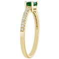 thumbnail image 3 of Baguette Cut Gemstone and 0.10 CT. T.W. Diamond Ring in 14K Gold, 3 of 4