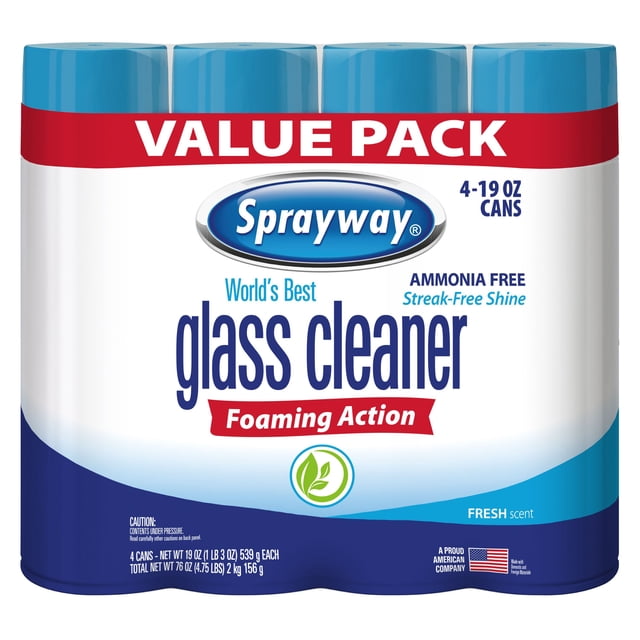 Sprayway Glass Cleaner, 19 oz., Choose Pack Size