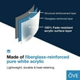 thumbnail image 5 of OVE Decors Terra 70" White Acrylic Freestanding Rectangular Bathtub, 5 of 17