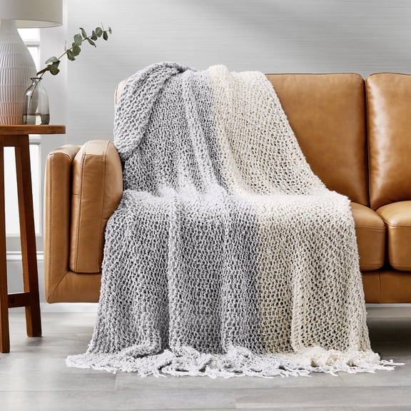 Member's Mark Acrylic Block Knit Throw, 60" x 70"