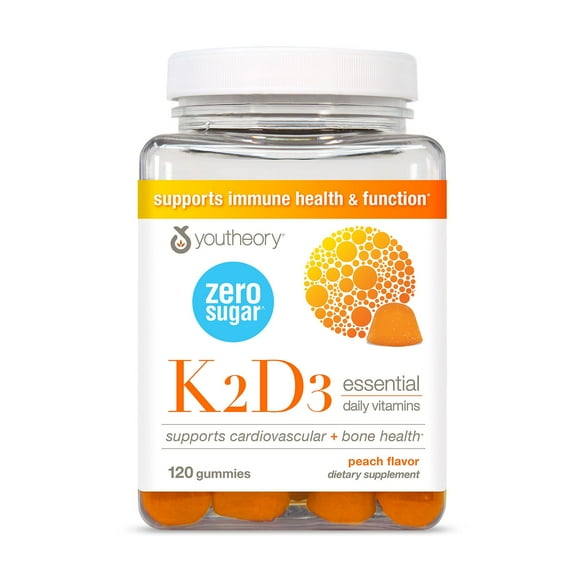 Youtheory K2D3 Zero Sugar Gummies, 120 ct.