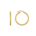 thumbnail image 1 of Diamond Cut Hoop Earrings in 14K Gold, 1 of 5
