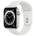thumbnail image 1 of Apple Watch Series 6 Stainless Steel Case with Sport Band 44mm GPS + Cellular (Choose Color), 1 of 8