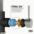 thumbnail image 7 of VIGO Edison Pull-Down Spray Kitchen Faucet (Stainless Steel/Matte Black), 7 of 13