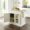 thumbnail image 2 of Crosley Furniture Oxford Butcher Block Kitchen Island with Microwave Stand, Storage Shelves, and Drawers, 2 of 10