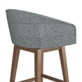 thumbnail image 19 of HH2 Home Upholstered Barrel Back Wood Adjustable Height Swivel Bar Stool, 19 of 19