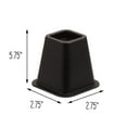 thumbnail image 4 of Black Square Bed Risers, 5-6", Set of 4, 4 of 4