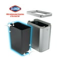 thumbnail image 2 of Clorox Slim Open Top Anti-Microbial Odor Protection 2.6 Gallon Stainless Steel Trash Can - Silver or Black, 2 of 6