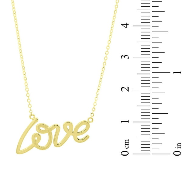Script Love Pendant Necklace in 14K Gold - Samsclub.com