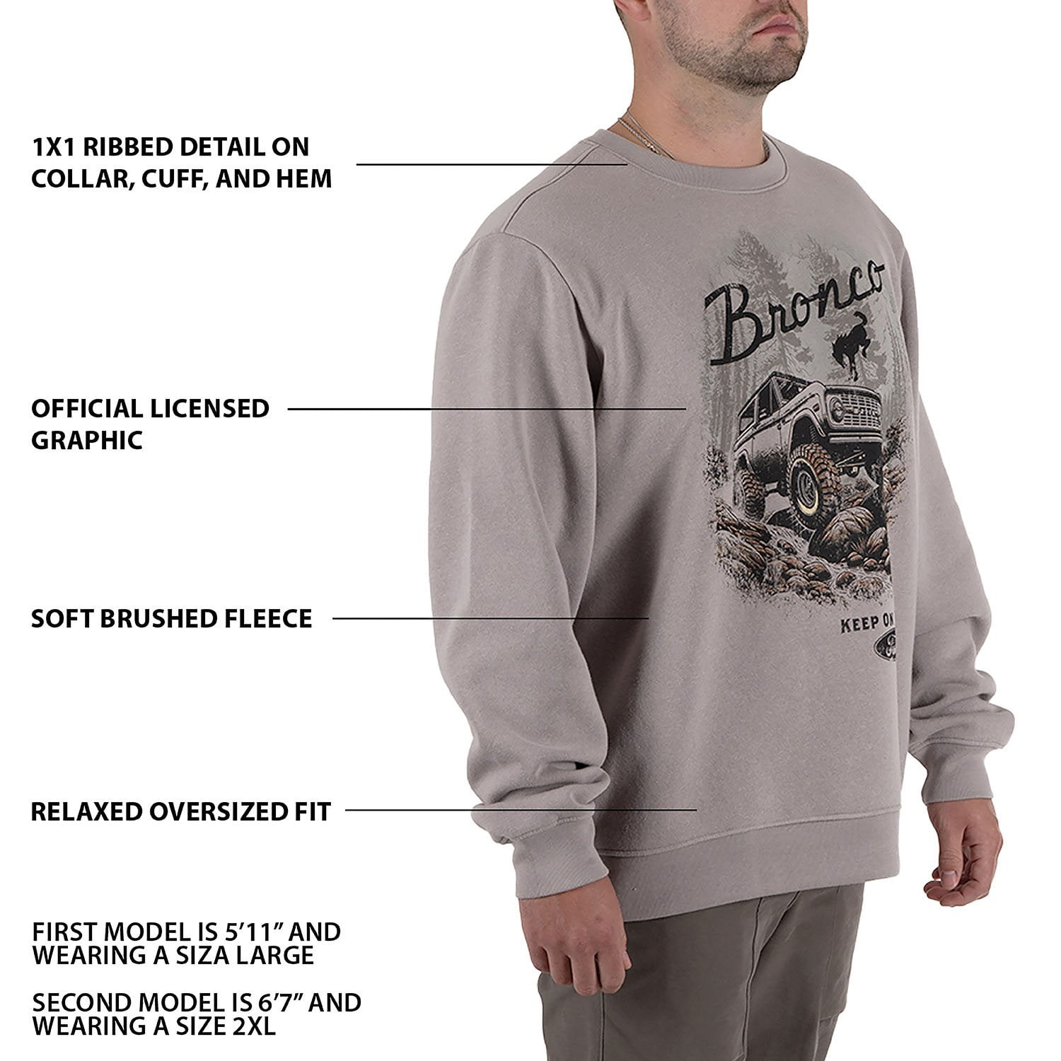 Men's Licensed Moto Graphic Fleece Crew - Samsclub.com