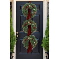 thumbnail image 2 of Member's Mark Pre-Lit Wreath Décor with Velvet Sash, 2 of 7