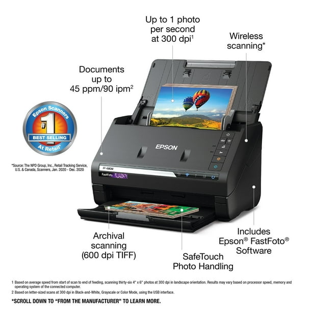 Epson FastFoto FF-680W Wireless High-Speed Photo & Document