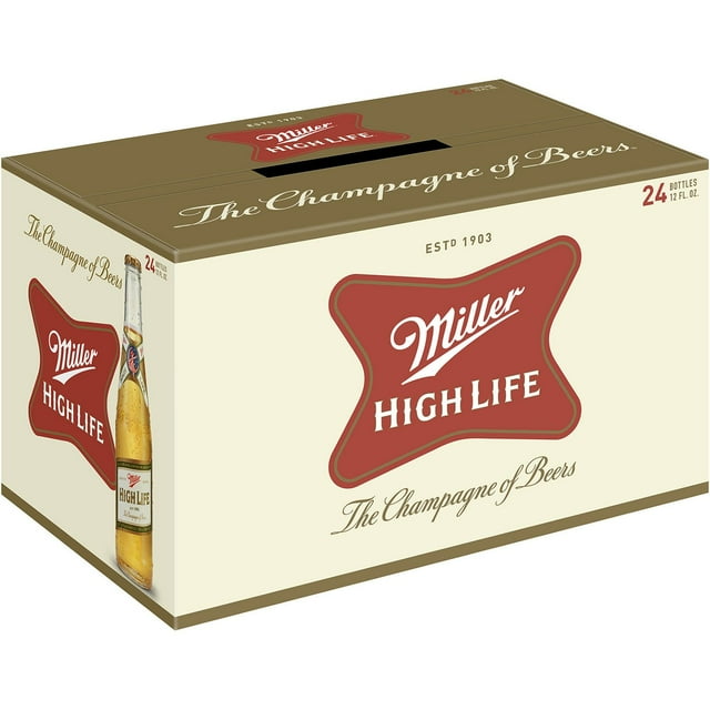 Miller High Life Lager Beer, 12 fl. oz. bottle, 24 pk.
