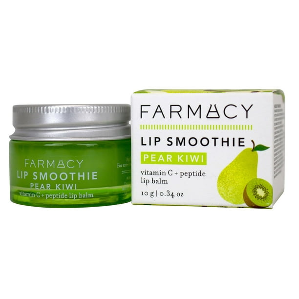 farmacy lip smoothie vitamin c peptide lip balm + Hydrating - Moisturizing + Plumping Treatment - Smooths Lines with a High-Gloss Finish Clinically proven Farmacy, Lip Smoothie, 0.34 oz,