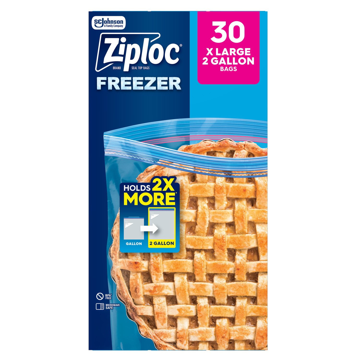 Ziploc 2-Gallon Seal Top Freezer Bags - Thumbnail 4