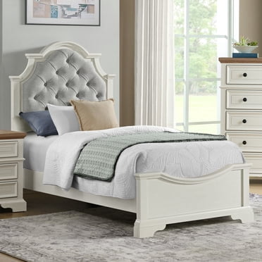 Society Den Ulysses Youth Upholstered Bed, White, Assorted Sizes