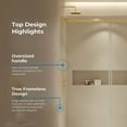 thumbnail image 4 of OVE Decors Selby 55-1/2 - 60"W x 74"H Frameless Sliding Shower Door with Clear Glass, 4 of 9
