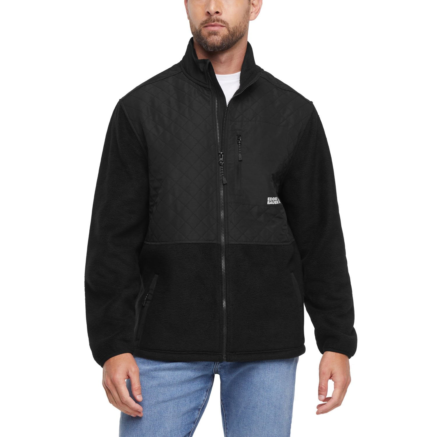 Eddie Bauer Men's Mixed Media Fleece Jacket - Samsclub.com