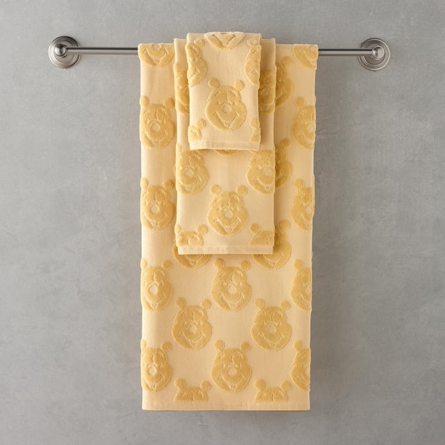 Licensed 3-Piece Sculpted Debossed Bath Towel Set