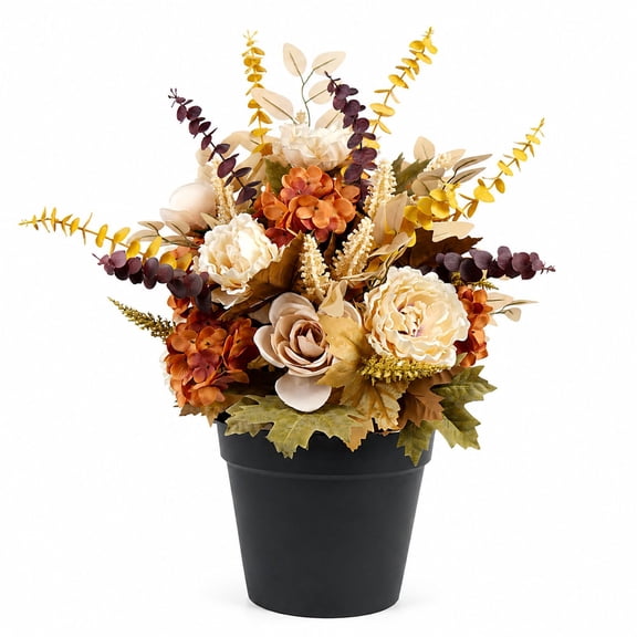 Artificial 32" Urn Filler in Black Grower's Pot, Assorted Colors