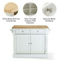 thumbnail image 5 of Crosley Furniture Oxford Butcher Block Kitchen Island with Microwave Stand, Storage Shelves, and Drawers, 5 of 10