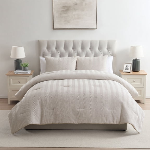 VCNY Home Herringbone 3-Piece Microfiber Comforter Set, Assorted Sizes