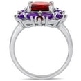 thumbnail image 5 of Cushion Cut Multi-Gemstone Cluster Ring in Sterling Silver, 5 of 6