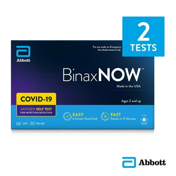 BinaxNOW COVID-19 Antigen Self Test, 2 ct.