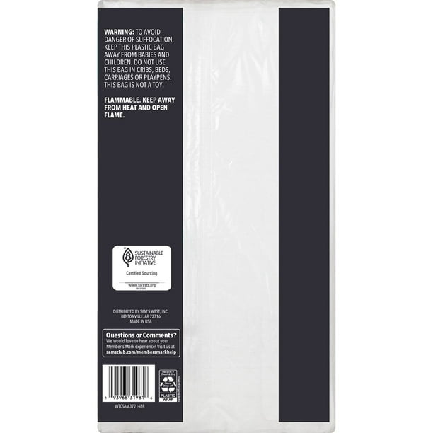 Member's Mark White 3-Ply Tissue Tablecovers, 54