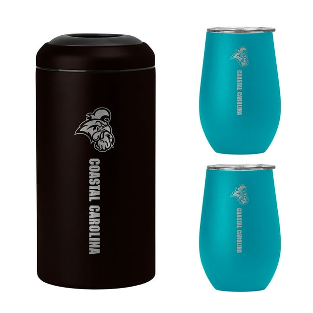 NCAA Stainless Steel Wine Chiller and Tumbler Set
