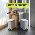 thumbnail image 3 of Simpli-Magic Bathroom Step Trash Can 2-Pack, Choose Color, 6 Liter / 1.6 Gallon Compact Bins with Hands-Free Foot Pedal and Quiet Soft-Close Lid for Bathroom, Bedroom, Office, 3 of 3