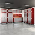 thumbnail image 4 of Seville Classics UltraHD 12-Piece Steel Garage Cabinet Storage Set with Rolling Workbench, 18 Feet Wide, 4 of 18