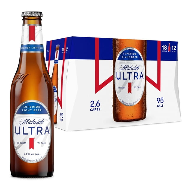 Michelob Ultra Superior Light Lager Beer, 12 fl. oz. bottle, 18 pk.