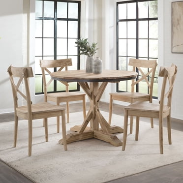 Society Den Keaton 5-Piece Round Standard Height Dining Set with Table and 4 Chairs