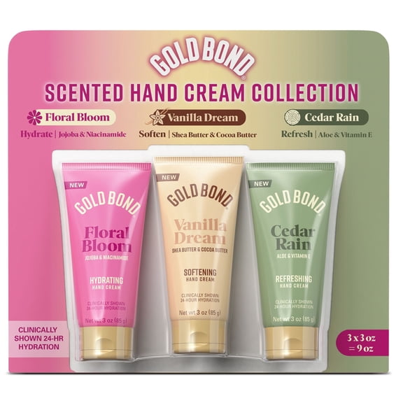 Gold Bond Scented Hand Cream, Variety, 3 oz., 3 pk.